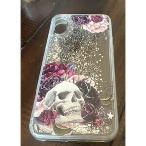 Glitter Skull And Flower  Logo IPhone XS Case Casetify